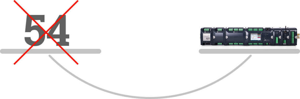 un medidor en lugar de 54